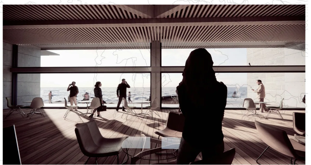 Actin: Visitor centre, looking toward Dianchi Lake