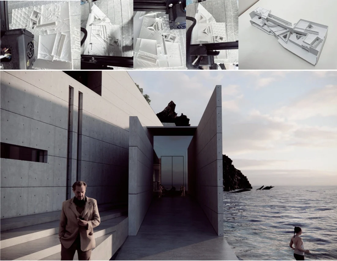 Actin: Route 7: museum entrance (the beach), museum front desk, Haiyan Village archive, main hall entrance (1/3)