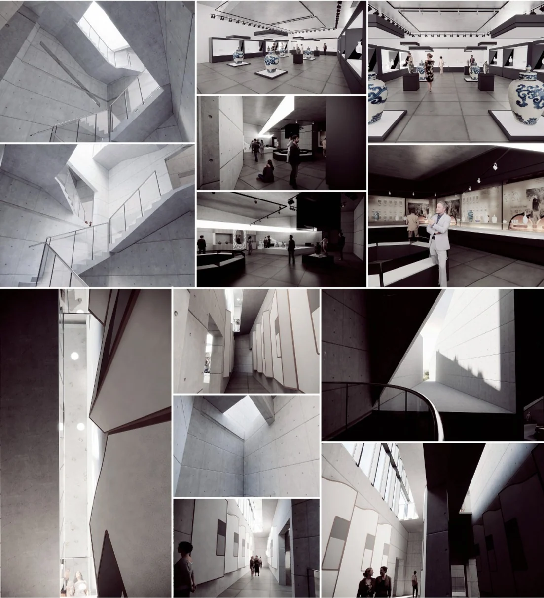 Actin: Route 8: main hall entrance (permanent-exhibition passage), the passage, second-floor hall, ramp from the second to the first floor (2/3)