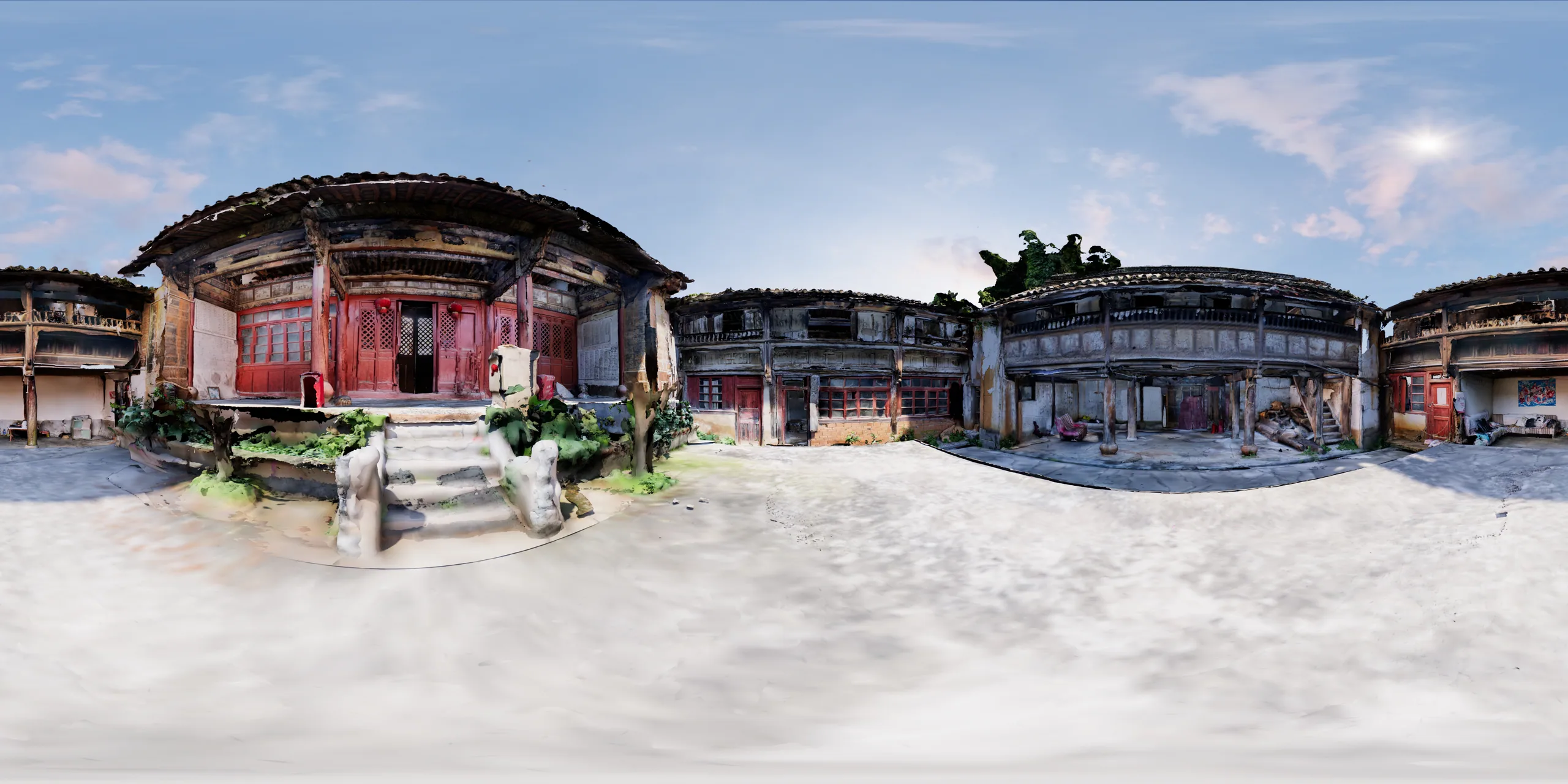 Digital Preservation and Application of “Anonymous” Architecture: Large Courtyard Scene 360-degree VR Surround View