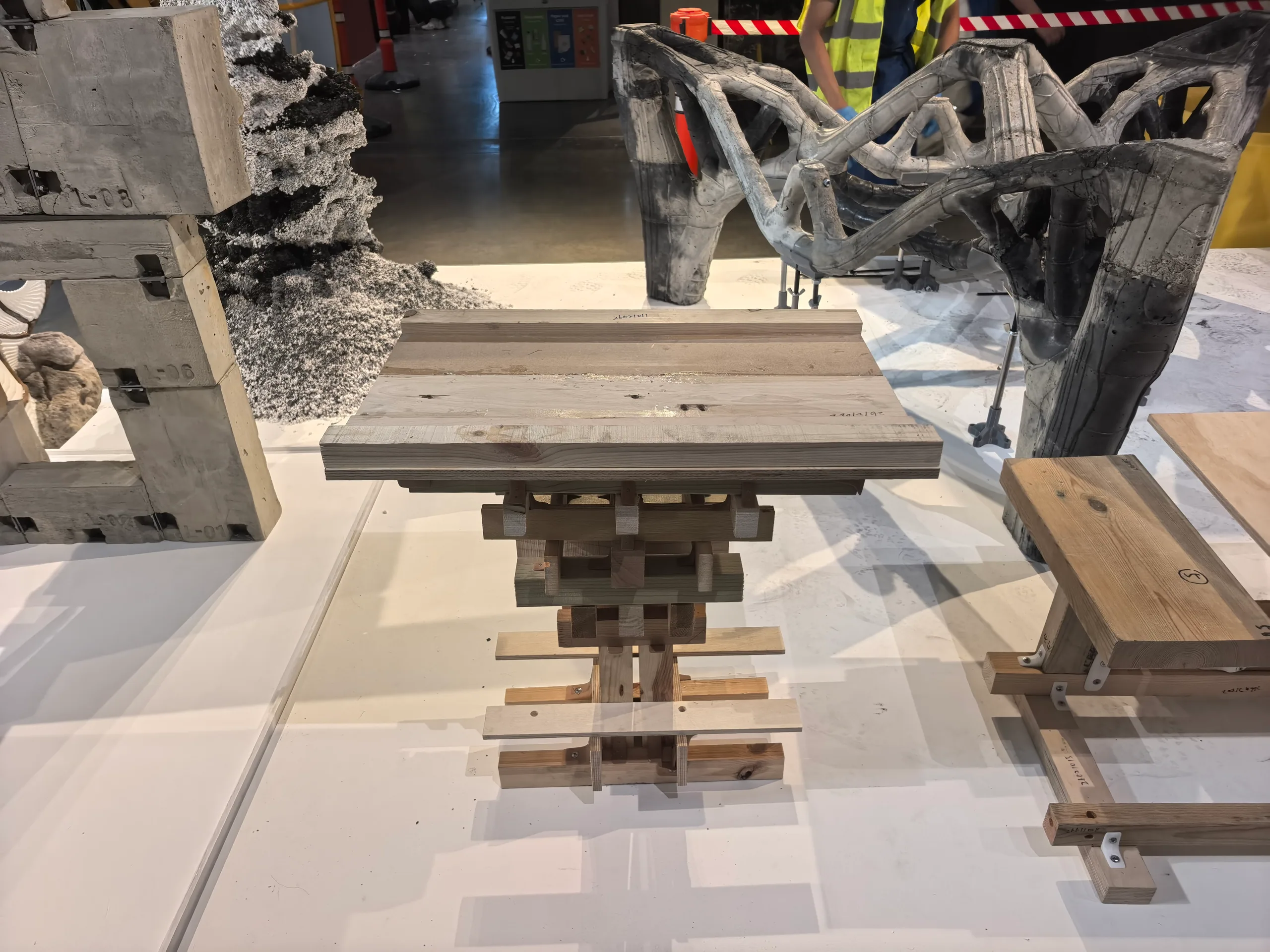 The Bartlett Autumn Show 2026: A stool of stacked timber offcuts under a top of boards