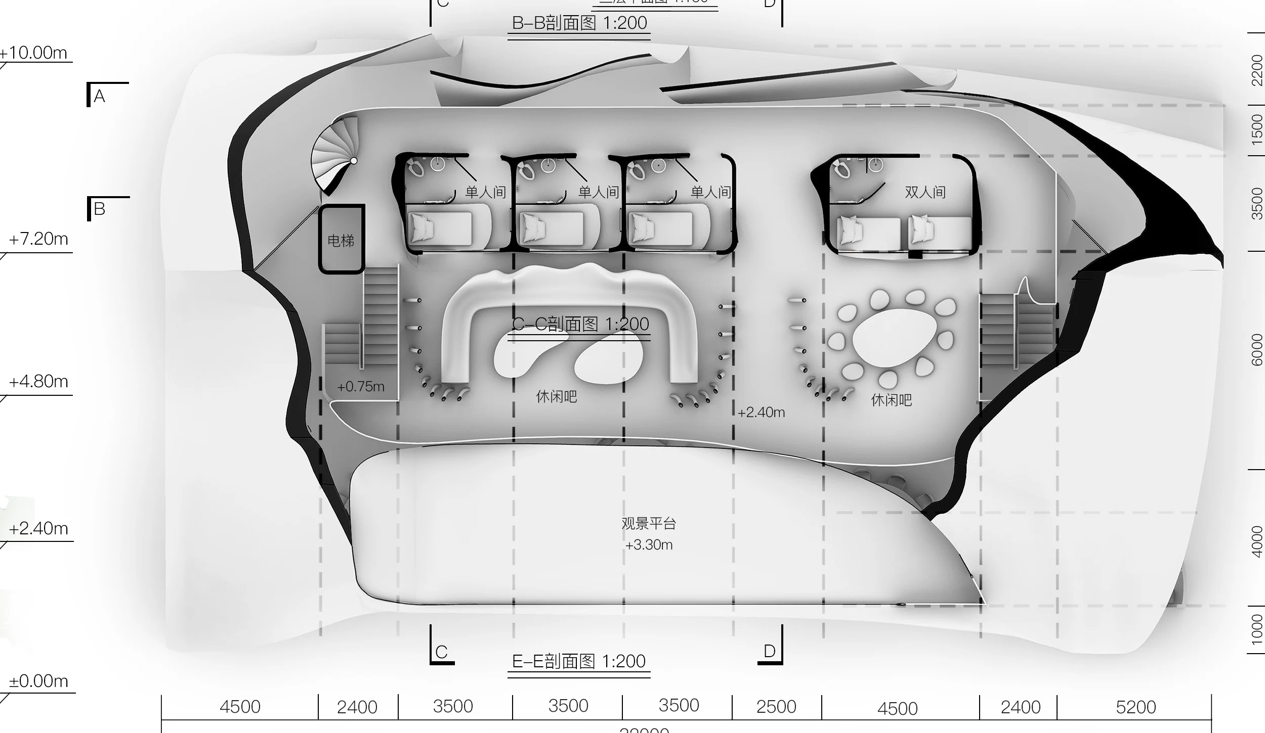 Cavin: Second floor plan 1:150