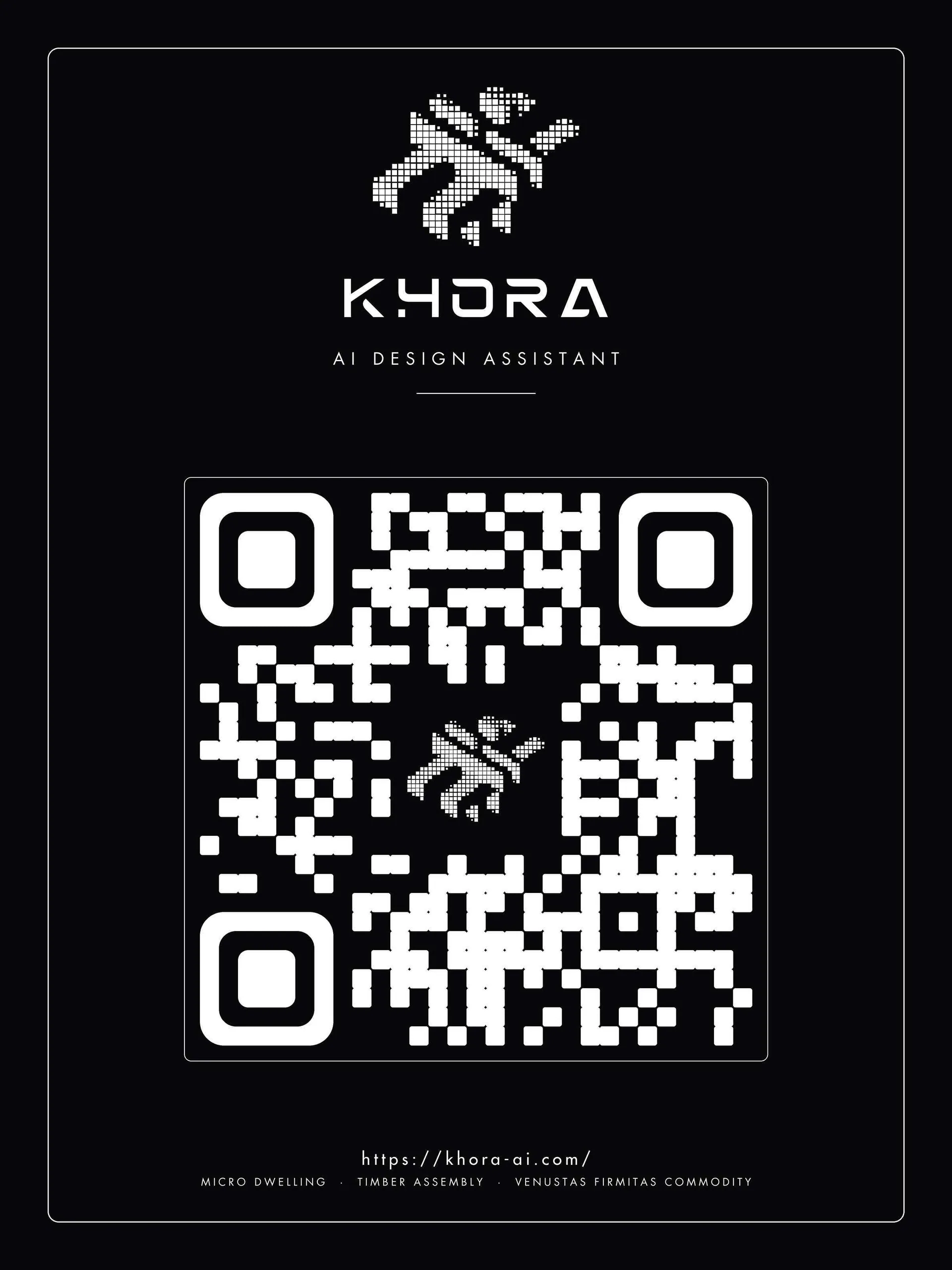 Khora: Poster with the QR code to khora-ai.com