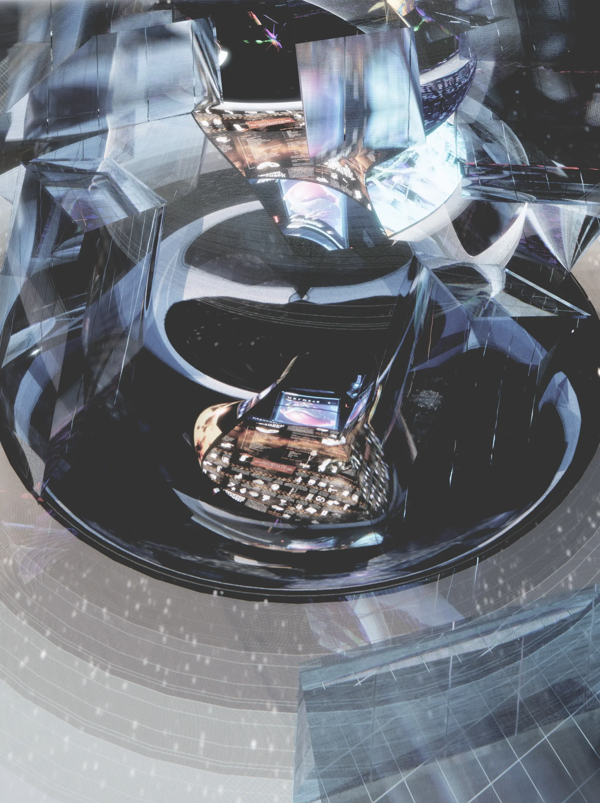 My Babel: The unfolding of the medium of information, lower view