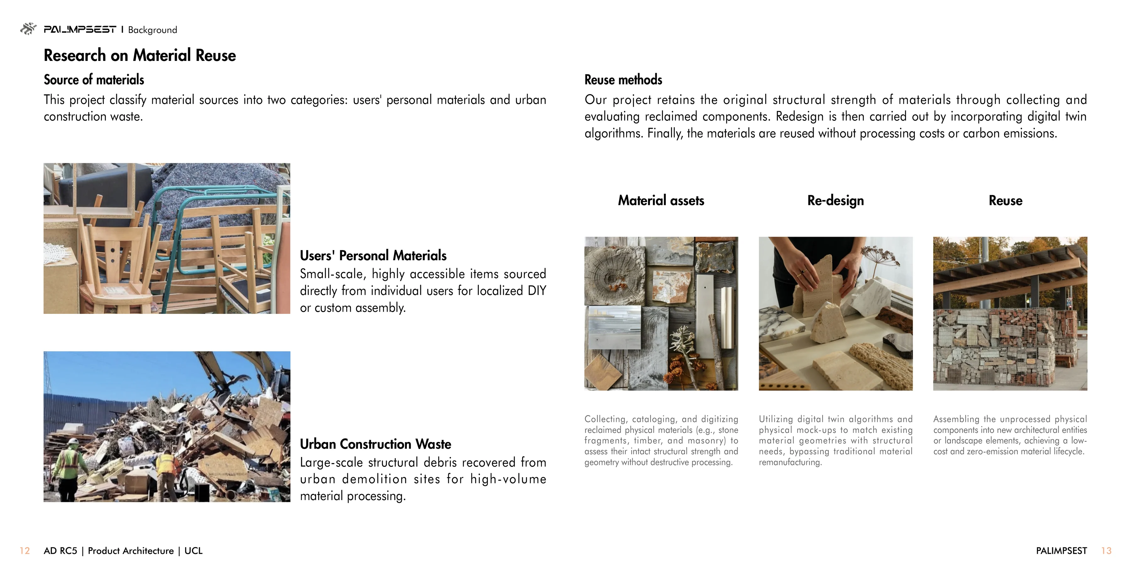 Palimpsest: Research on Material Reuse