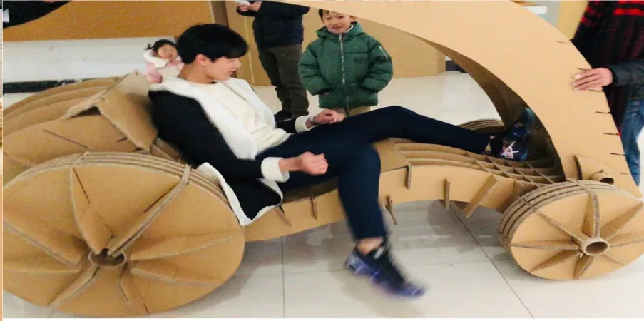 Paper Car: Sitting in it