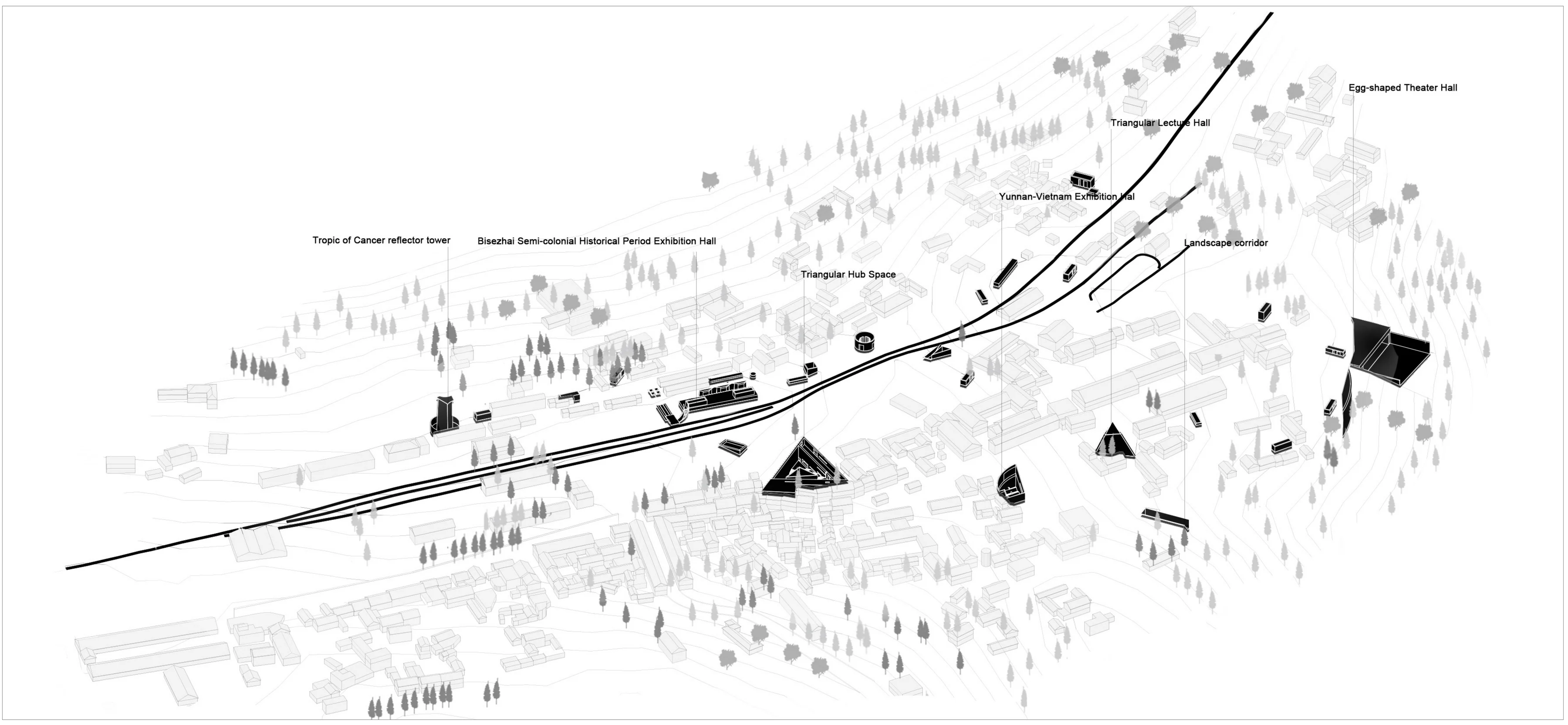 In Silence: Site axonometric