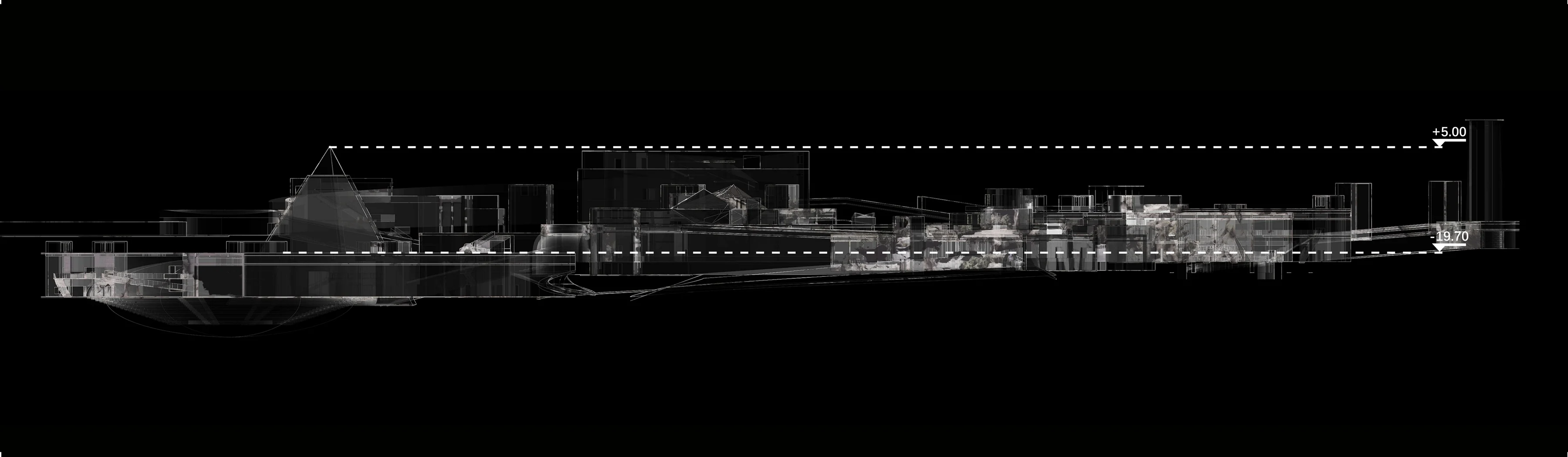 In Silence: Elevation of the whole scheme (1/2)