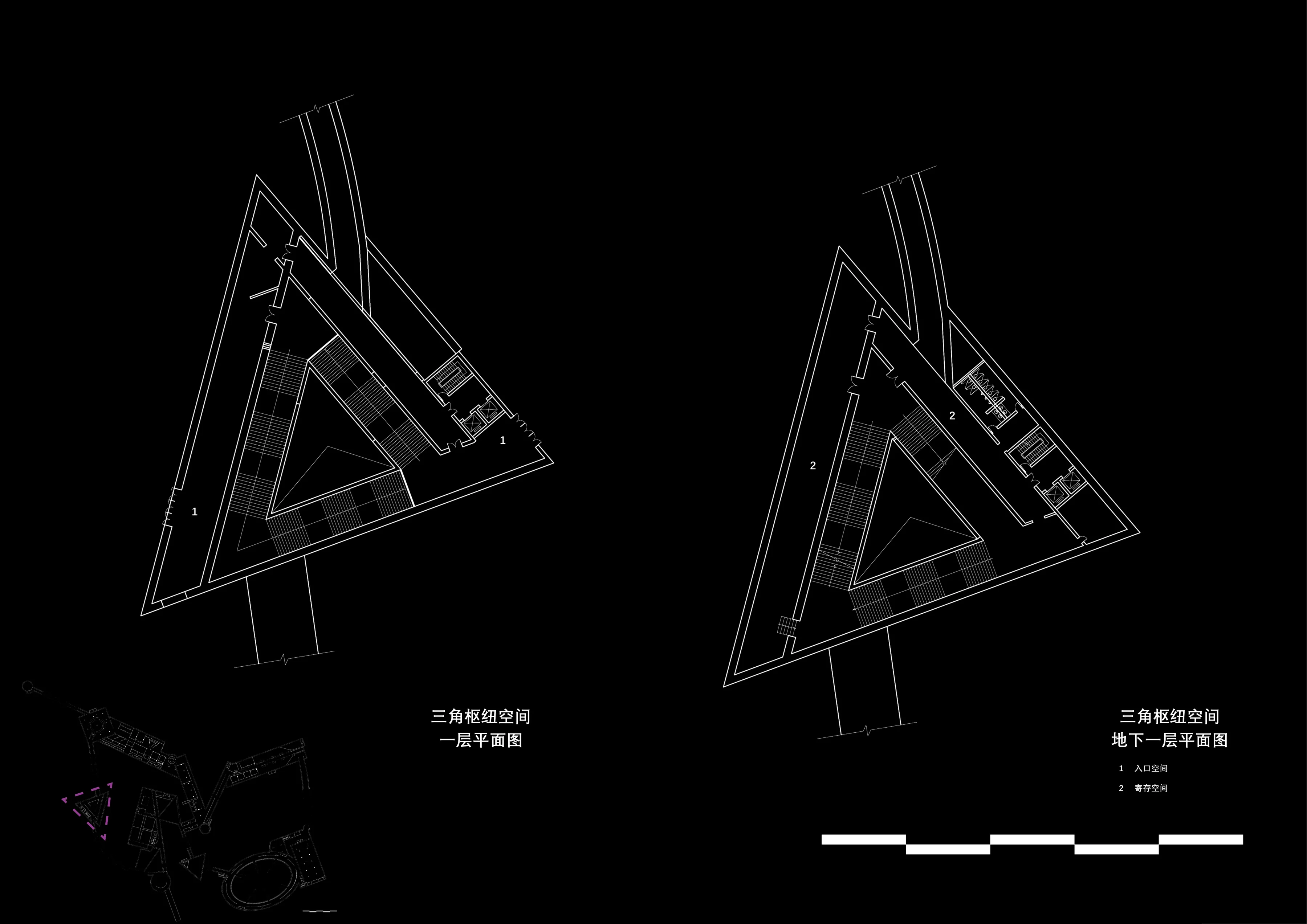 In Silence: Ground-floor plan and basement-1 plan