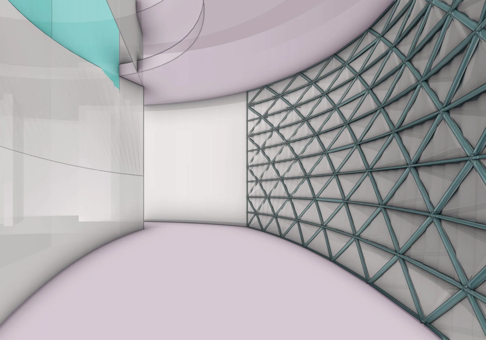 In Silence: View of the projection wall