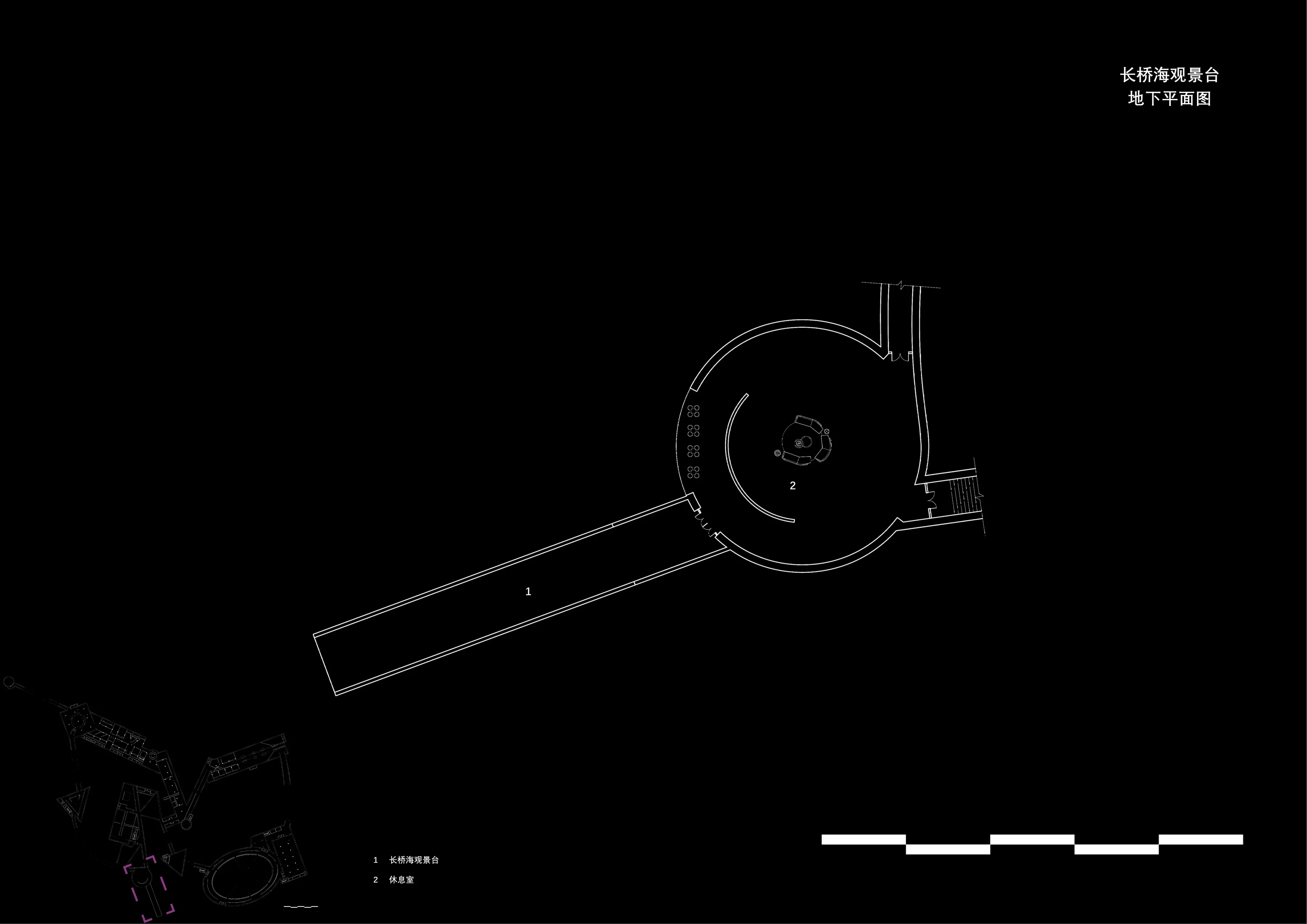 In Silence: Long Bridge Sea viewing platform: basement plan