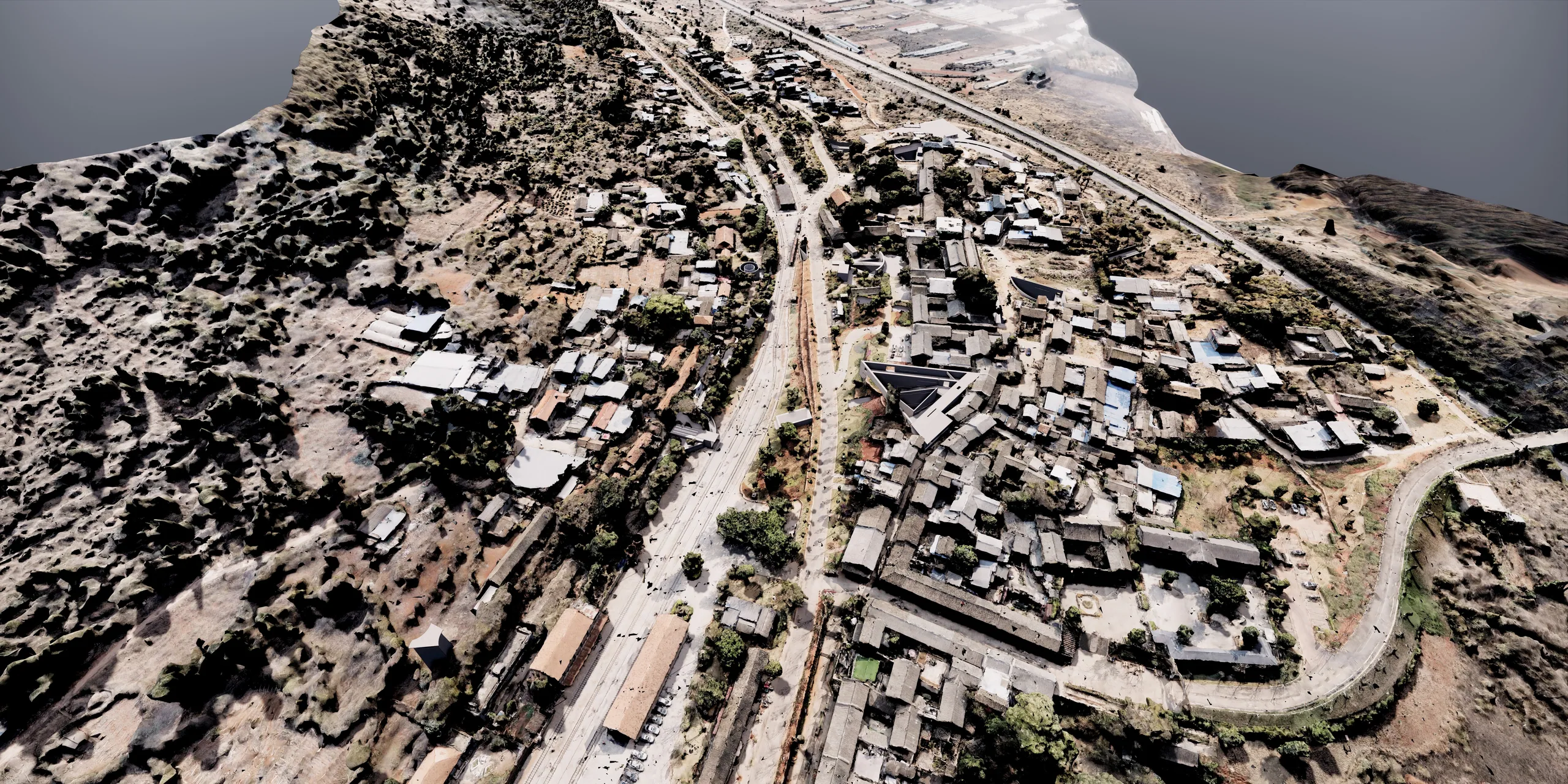 In Silence: Scene aerial view