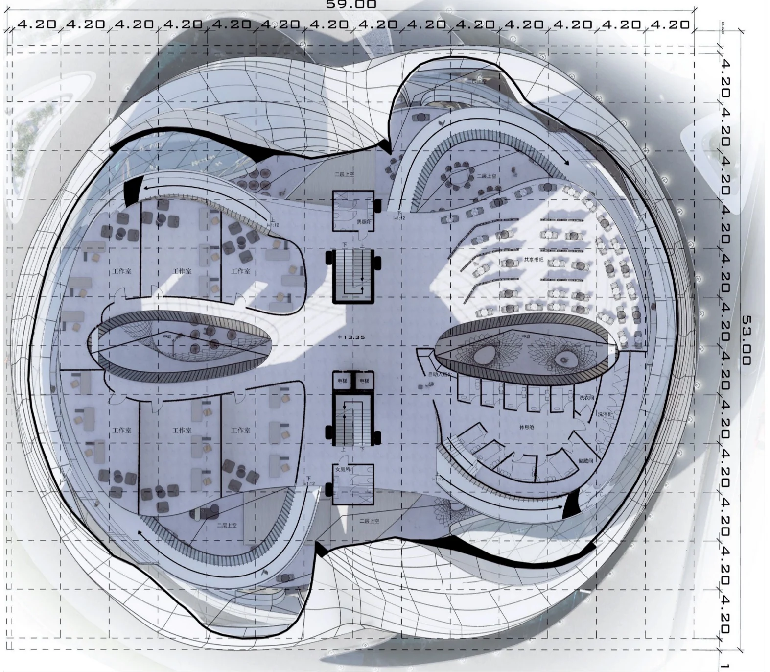 Rotatin: Third-floor plan
