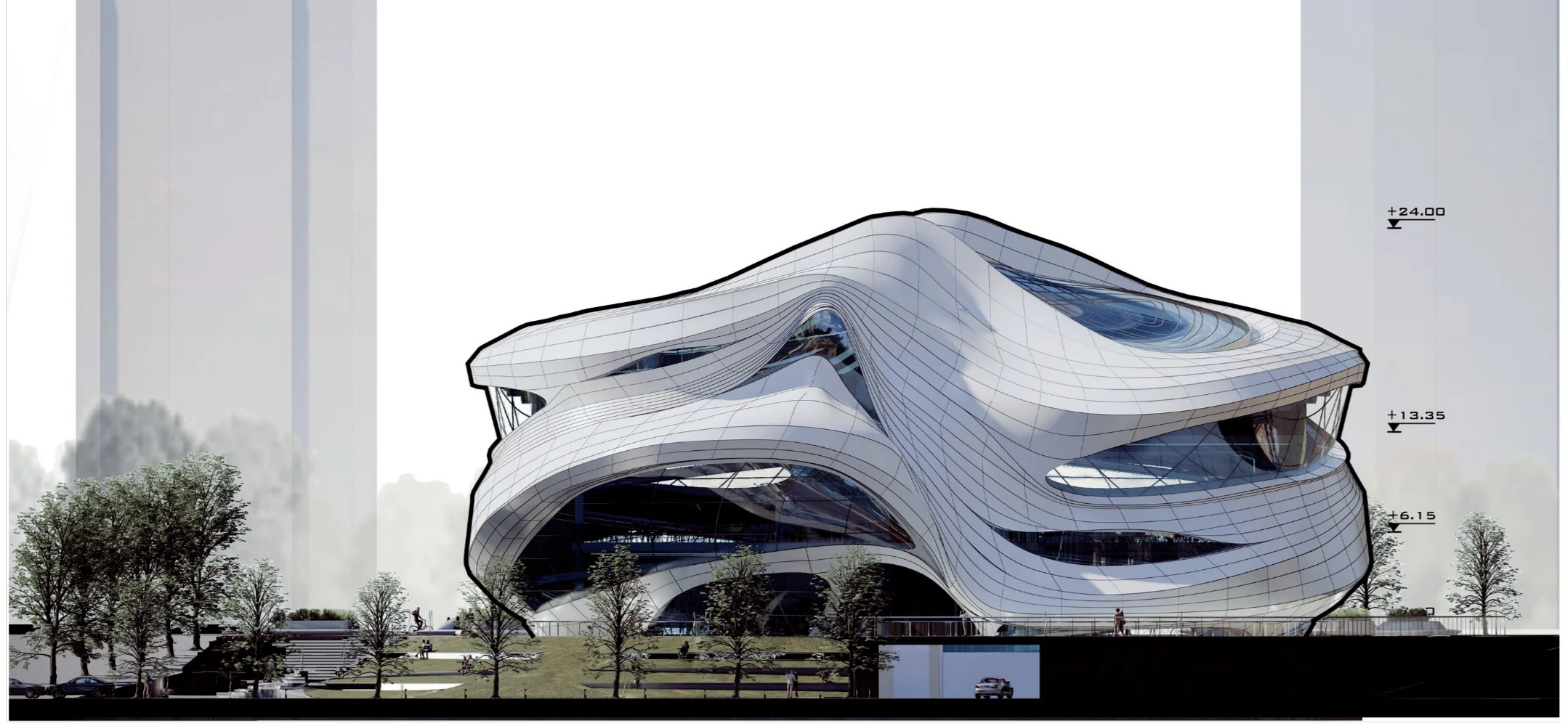 Rotatin: South elevation