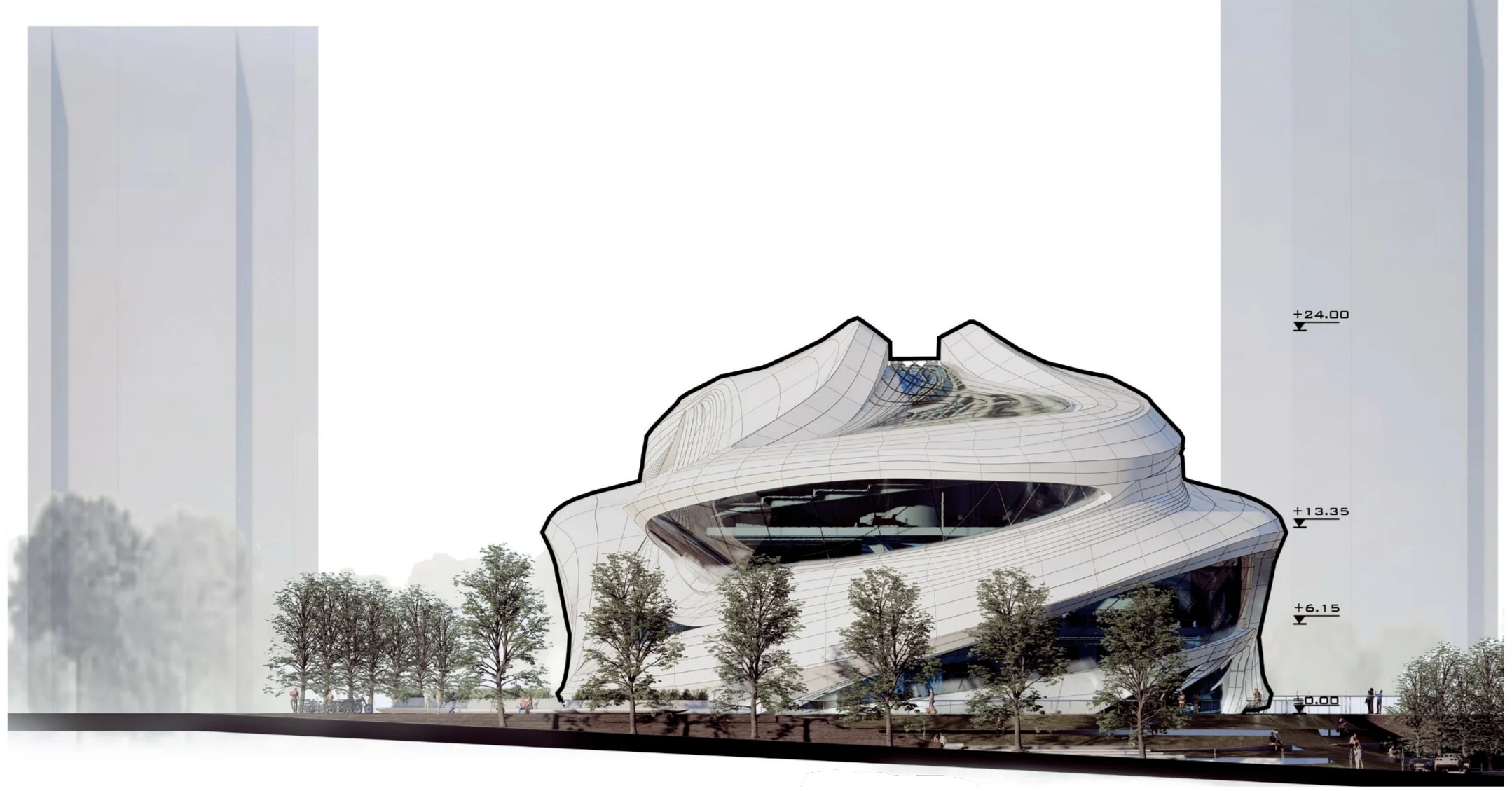 Rotatin: West elevation