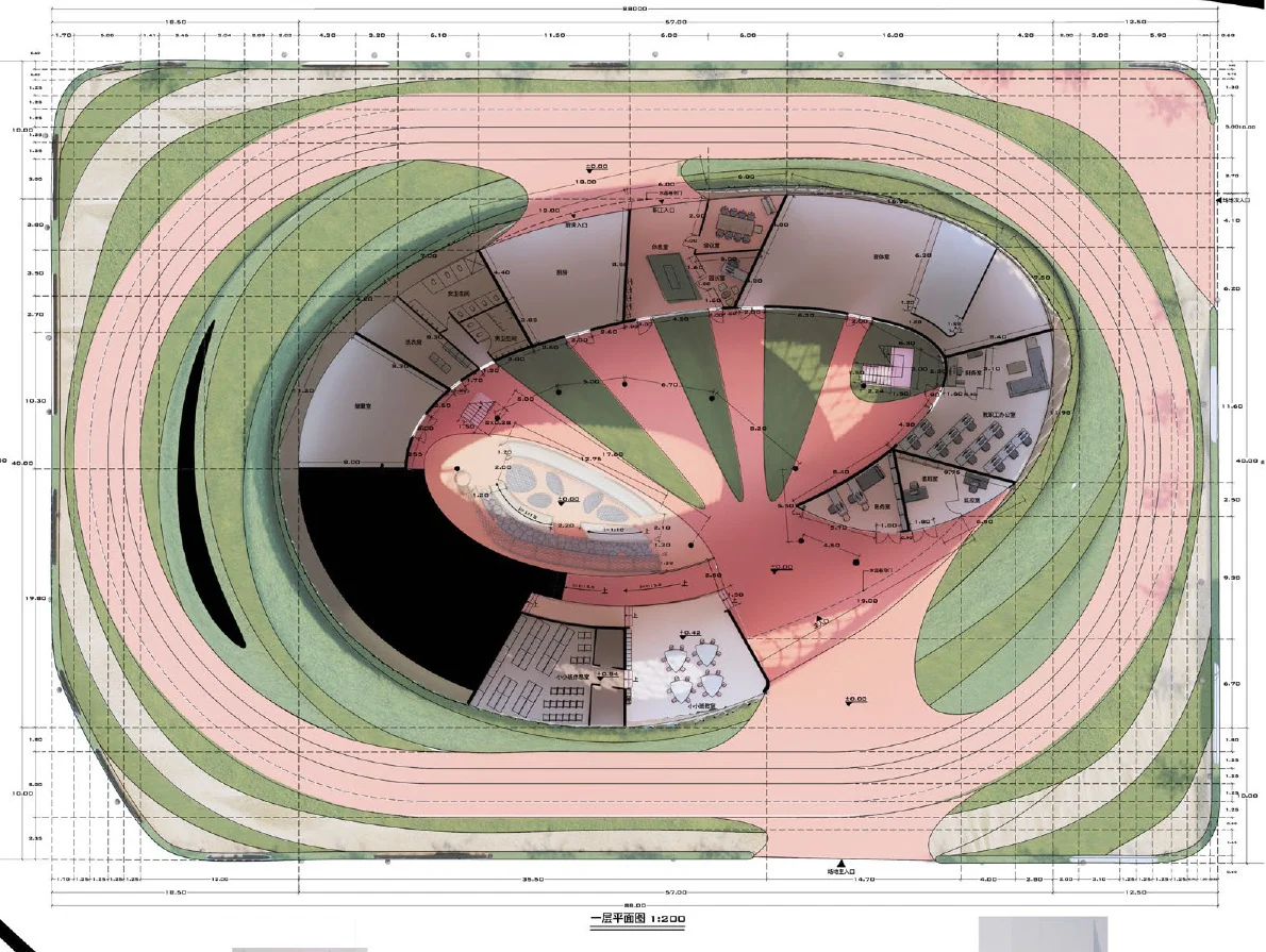 Runin: Ground floor plan 1:200