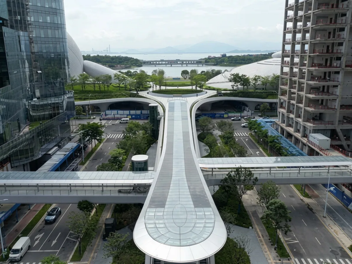 Shenzhen Bay Cultural Center: Central Axis Connecting Bridge