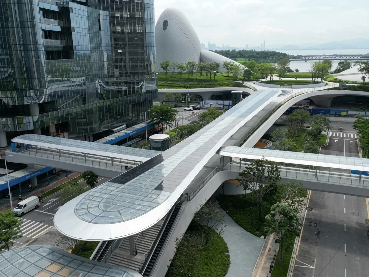 Shenzhen Bay Cultural Center: Central Axis Connecting Bridge