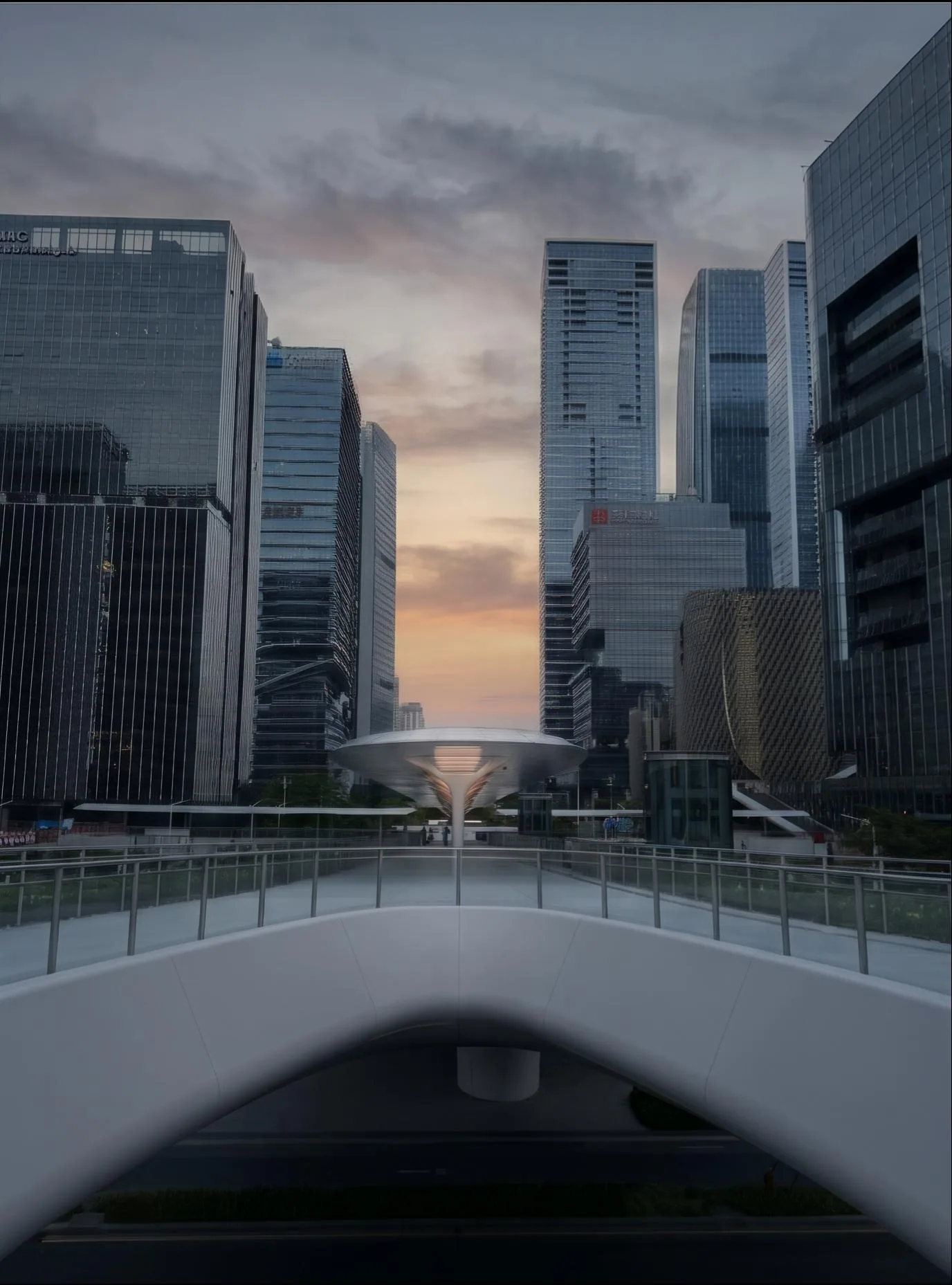 Shenzhen Bay Cultural Center: Central Axis Connecting Bridge and Lobby Connector