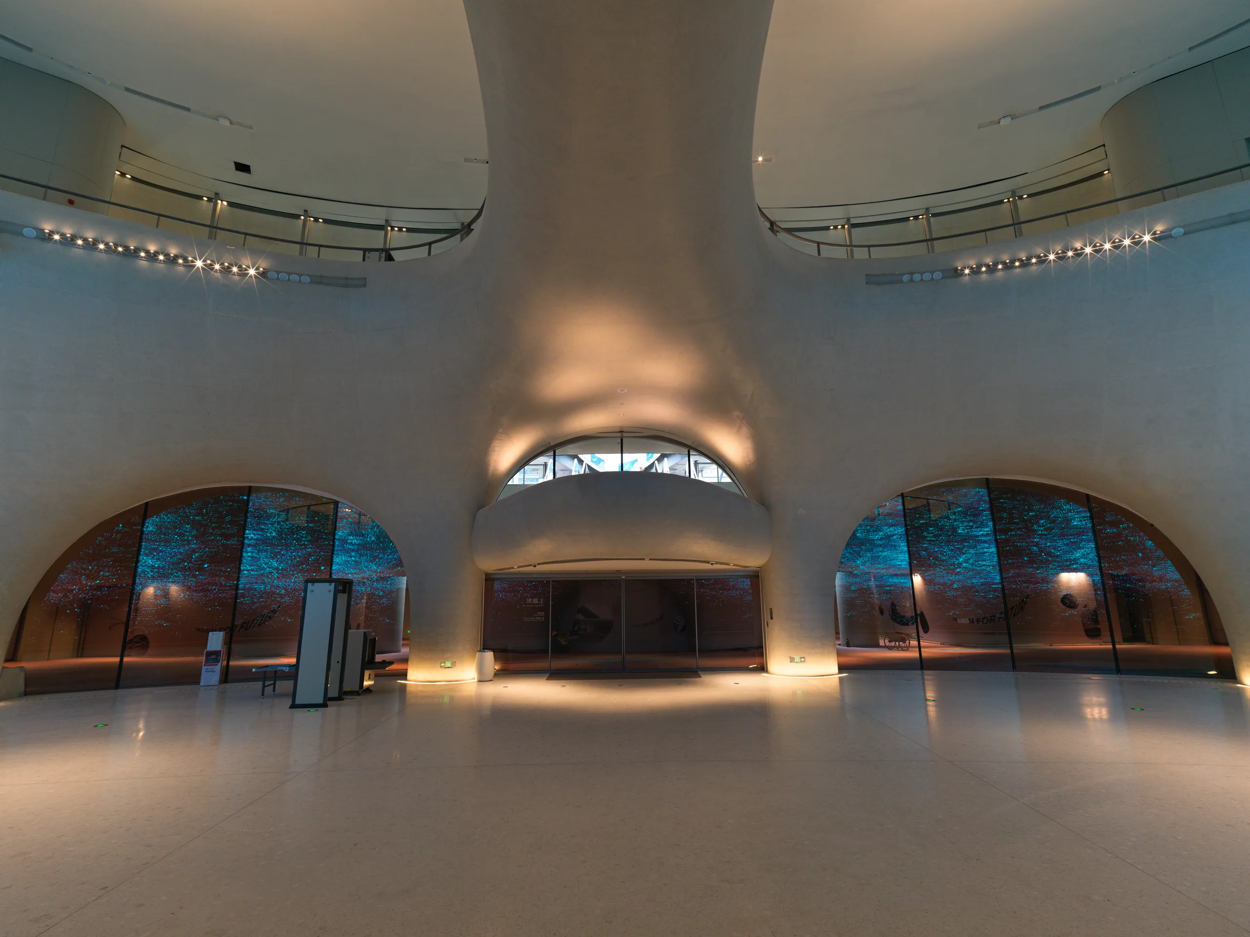 Shenzhen Bay Cultural Center: Central Axis Connecting Bridge and Lobby Connector