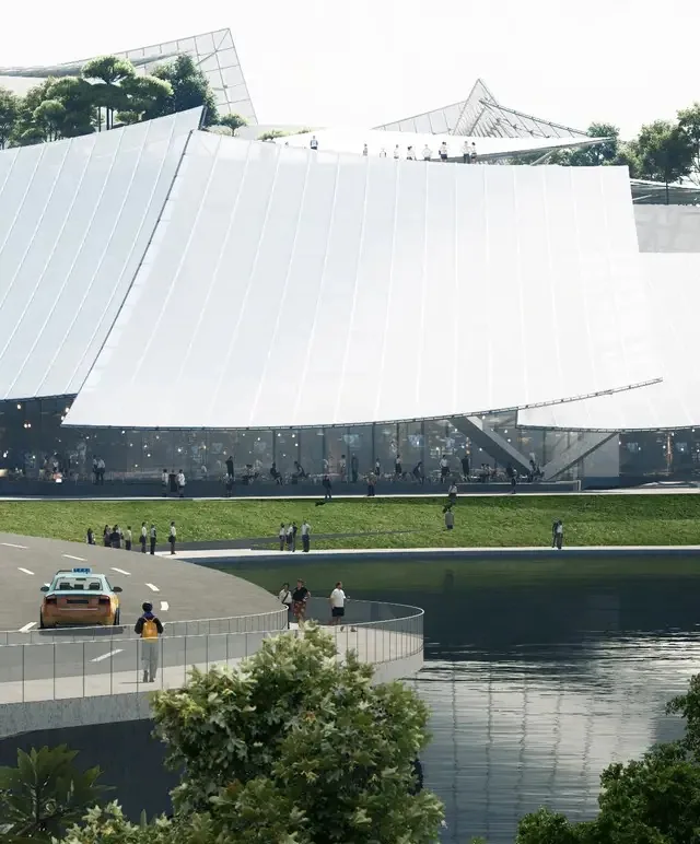 Yiwu Grand Theater: Sails Glass Curtain Wall